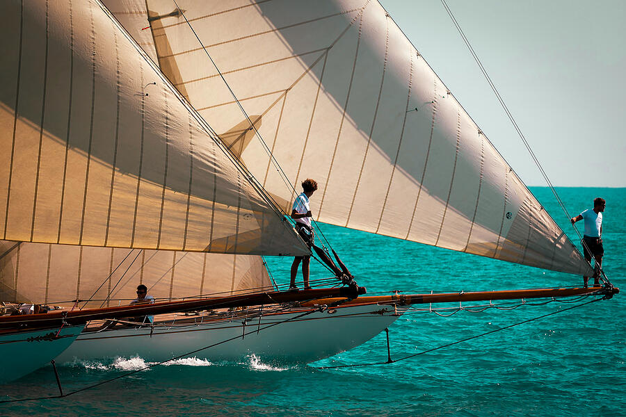 Classic Yacht Racing Photograph by Printed View