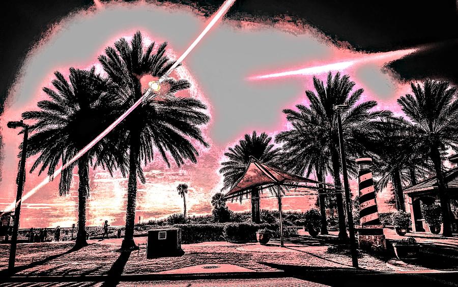 Clearwater Beach_PopArt-Pink2 Photograph by Jeffrey Bailey
