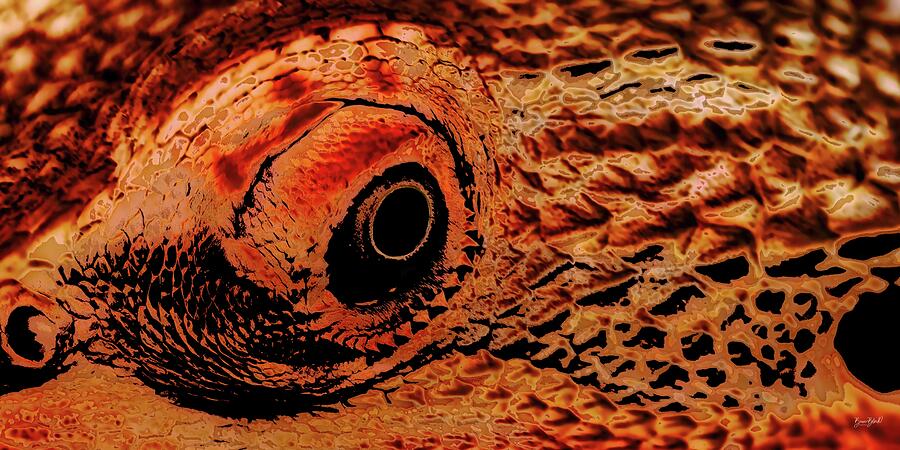 Close-Up of a Reptilian Eye Digital Art - Close-Up of a Reptilian Eye by Bruce Block