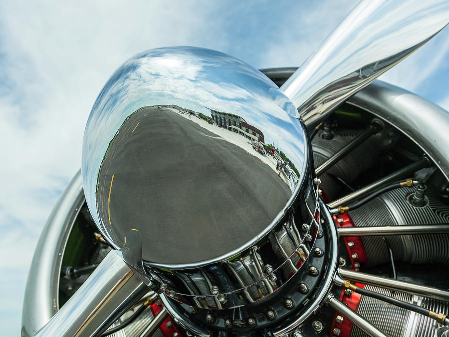 Close up of propeller on American AT-6 Texan engine Photograph by Steven Heap