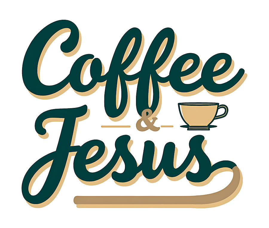 Coffee and Jesus Digital Art by Reeves Abram - Pastor Reeves Studio - Metal Posters