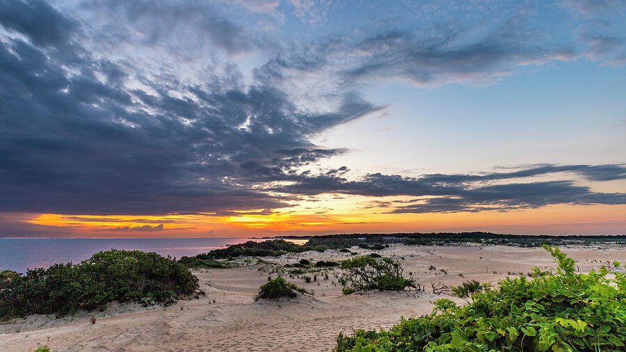 Colorful Skies from Jockeys Ridge Photograph by David Fountain