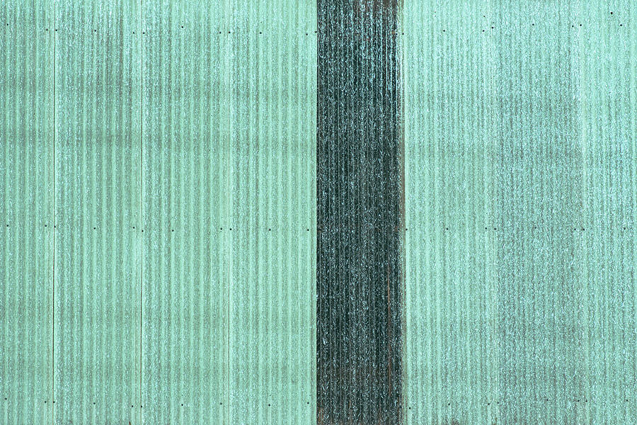 Corrugated Metal - Teal Photograph by Chad Thunberg