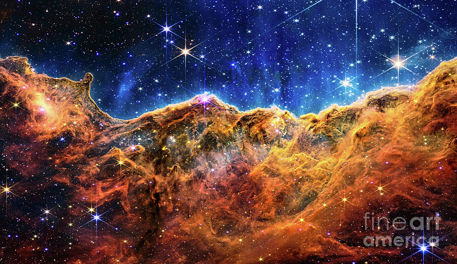 Cosmic Cliffs in the Carina Nebula - NIRCam Image Photograph by Stefano Senise