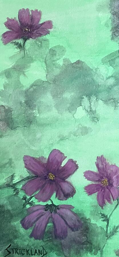 Cosmos Painting by Judy Strickland