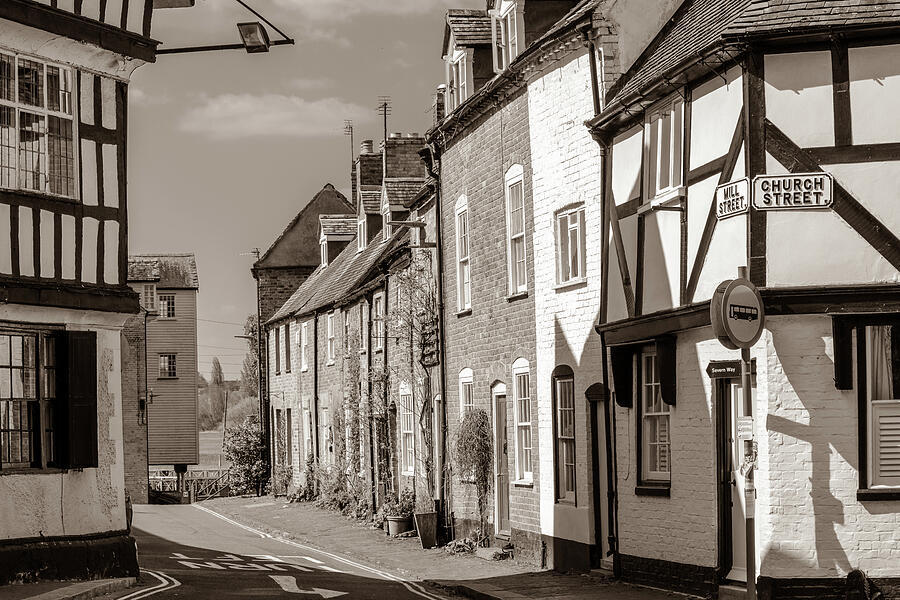 Charming English Village Street Photograph - Cottages near Abbey Mill by Seeables Visual Arts