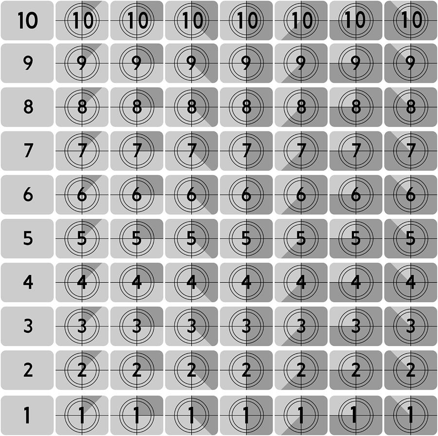 Countdown markers Drawing by RUSSELLTATEdotCOM