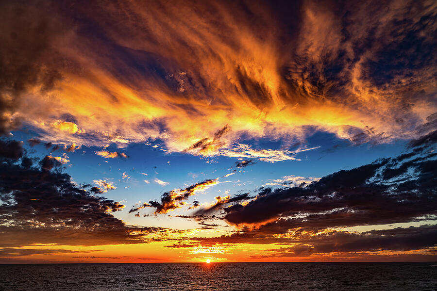 Crazy Cool Fiery Sunset Mazatlan Mexico Photograph by Tommy Farnsworth