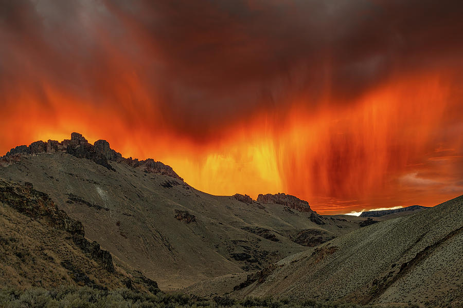 Crepuscular Flames Photograph by Tim Lyden