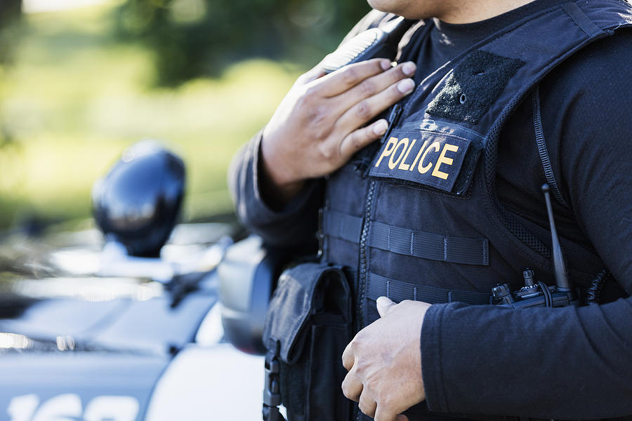 Cropped View Of Police Officer Kali9