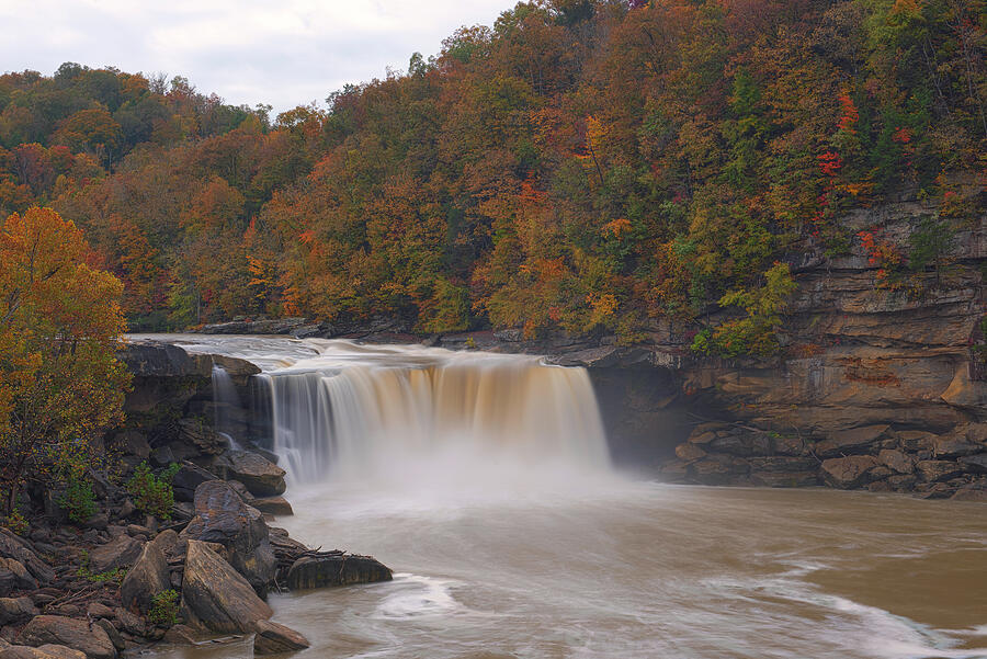 Cumberland Falls in Autumn Photograph by Michael Collins