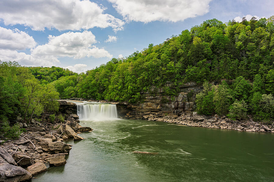 Cumberland Falls in the spring Photograph by Michael Collins