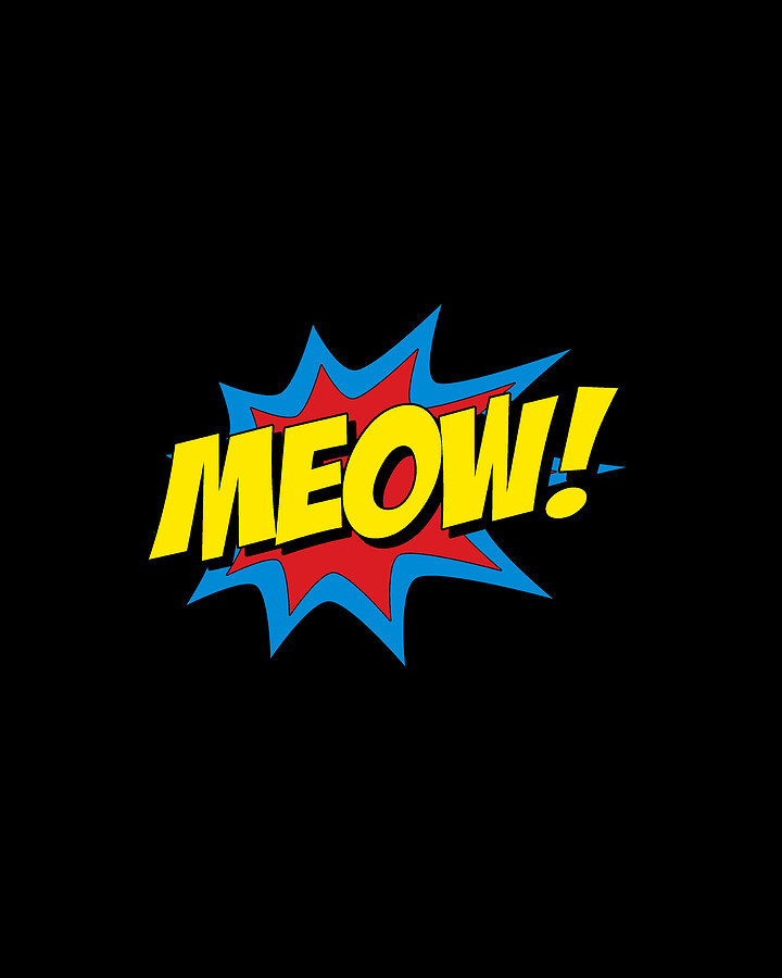 Cute Cat Meow Digital Art by Flippin Sweet Gear