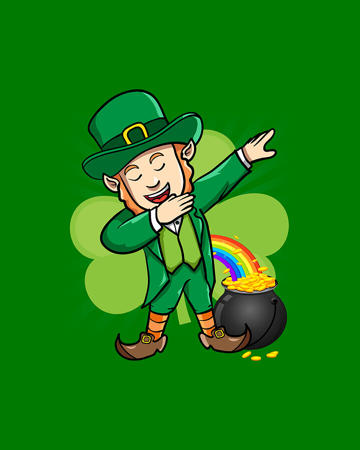 Dabbing Leprechaun St Patricks Day Digital Art by Flippin Sweet Gear
