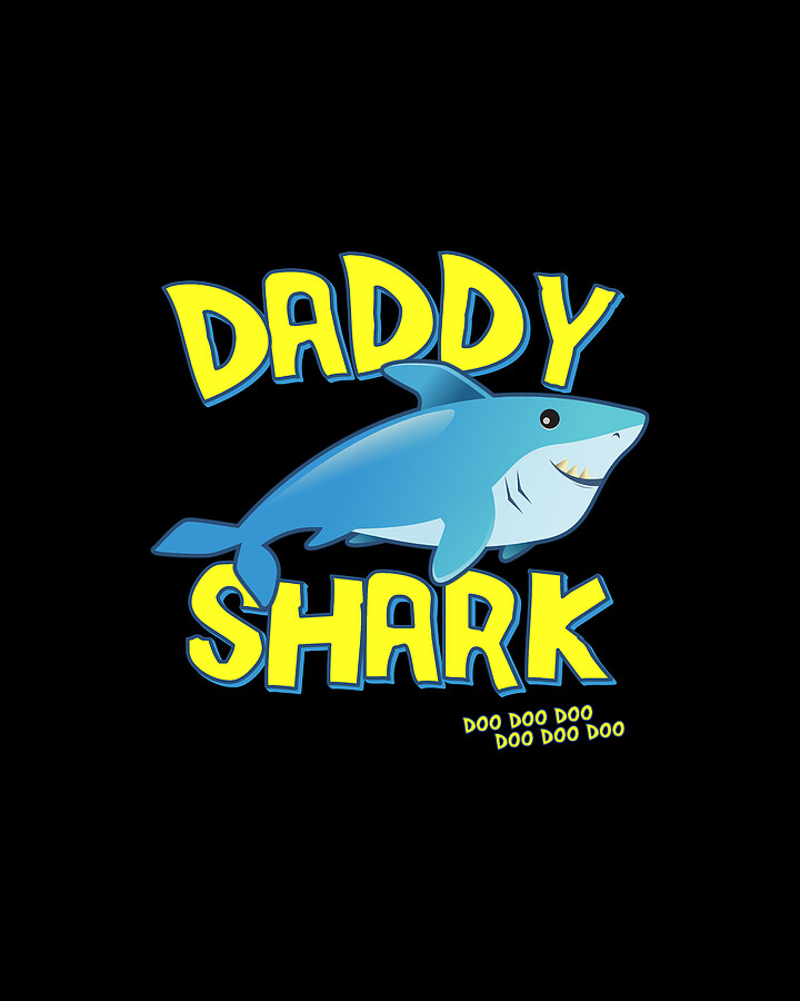Daddy Shark Fathers Day Gift Digital Art by Flippin Sweet Gear
