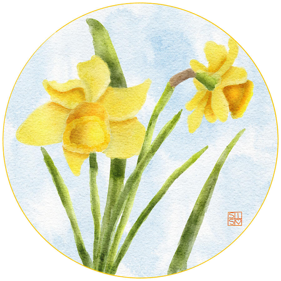 Daffodils Digital Art by Snow Iris Studio