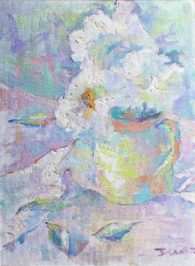 Daisies and Green Painting by Srishti Wilhelm