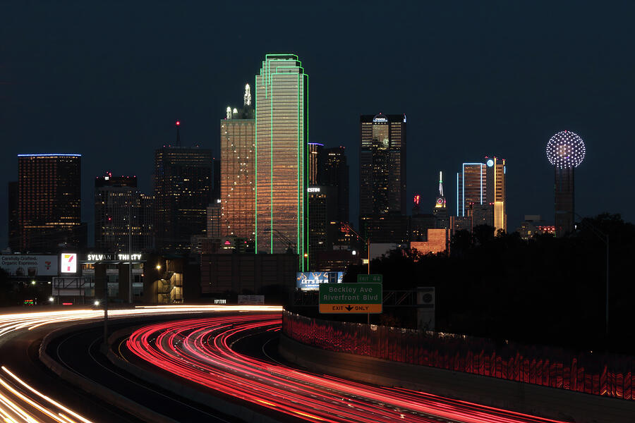 Dallas at Night Photograph by Rick Perkins