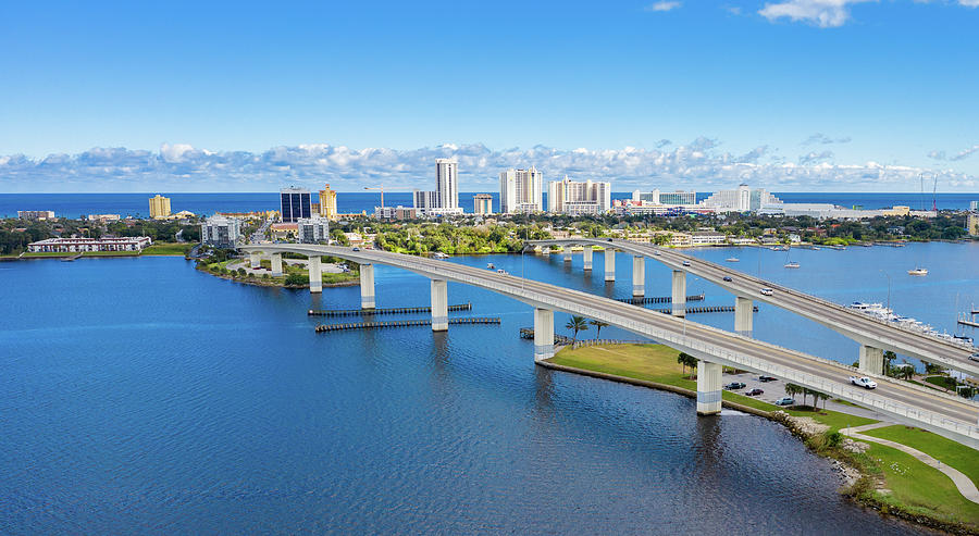 Daytona Beach Drone View Photograph by Michael Warren