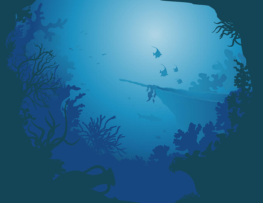 Deep sea shipwreck / Shipwreck Drawing by Elodie_M