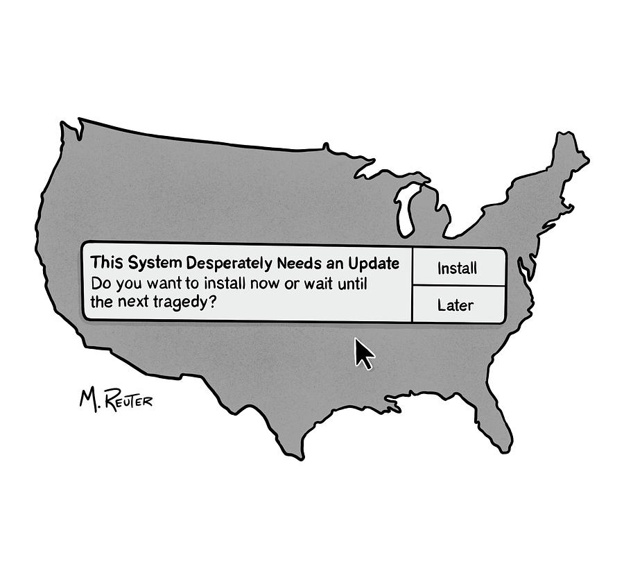 Desperately Needs An Update Drawing by Matthew Reuter