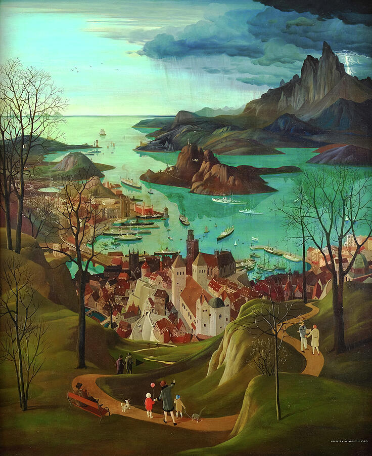 Die grosse Hafenstadt - The big port by Herbert von Reyl-Hanisch