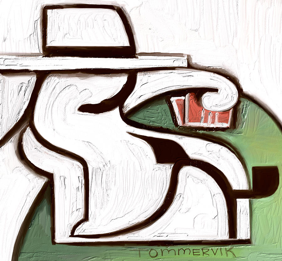 Dog Playing Poker Cards Game Painting Painting by Tommervik