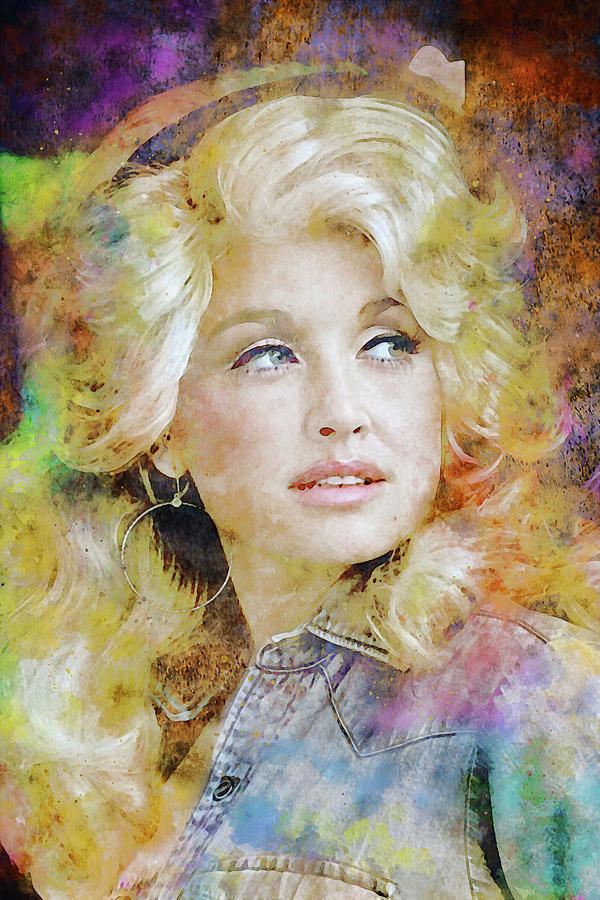 Dolly Parton Watercolor Painting by Dan Sproul