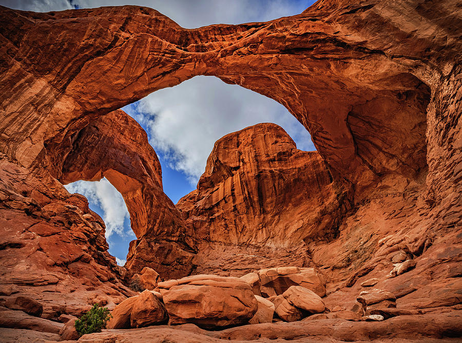 Double Arch and Boulders, Utah Photograph by Abbie Warnock