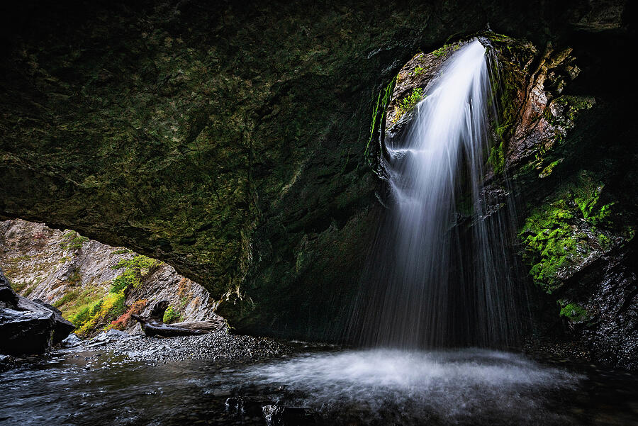 Donut Falls and Cave Entrance, Utah Photograph by Abbie Warnock