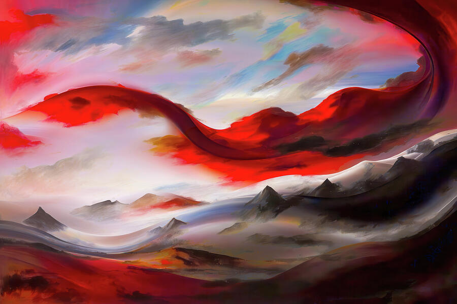 Dragon Landscape Digital Art by Ursula Abresch