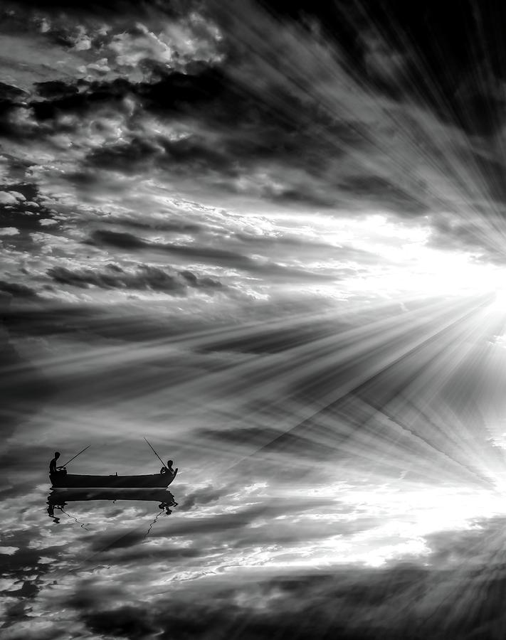 Fishermen Under Radiant Sky Photograph - Dream I by Sofie Conte