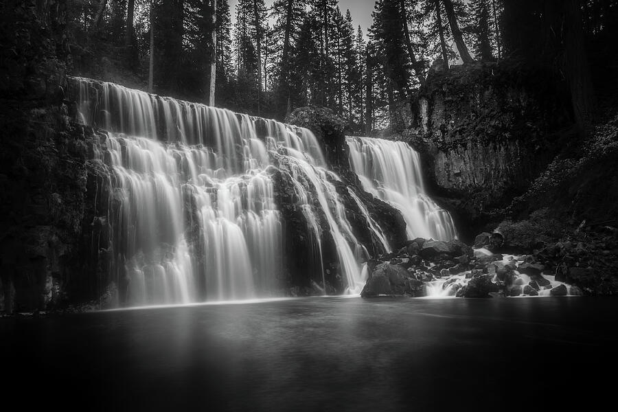 Dreamy Cascade - McCloud Middle Falls - Siskiyou County Calfornia Photograph by Mike Lee
