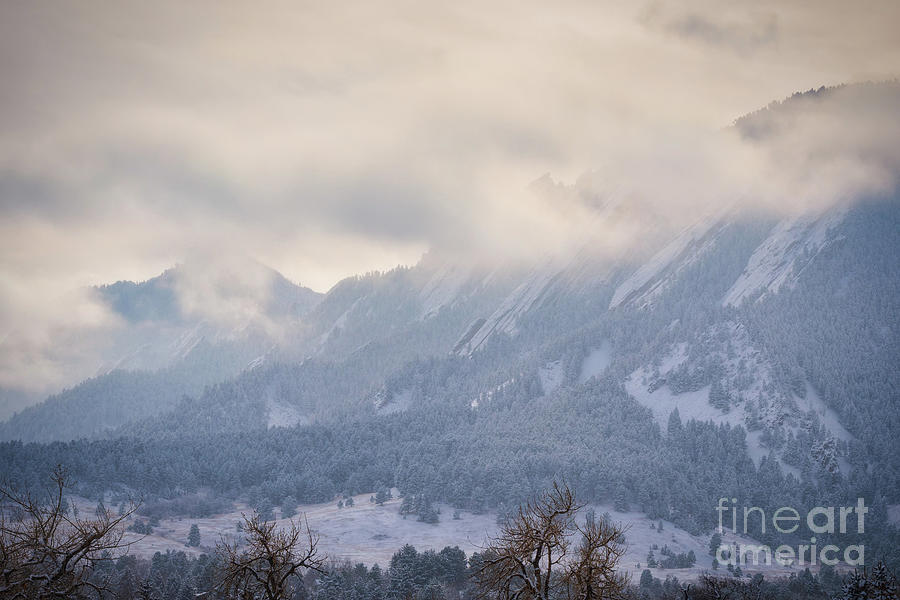 Dusted Flatirons in Boulder Colorado Photograph by Abigail Diane Photography