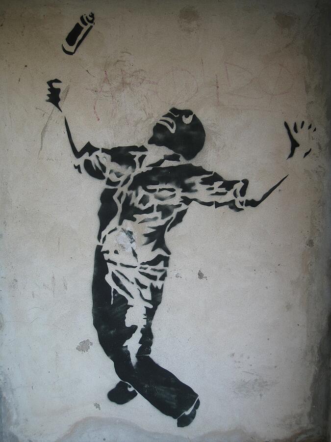 Dynamic Expression, Berlins Stencil Graffiti Photograph by Travel Essayist