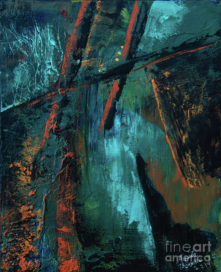 Earthy Forest Painting by Anita Thomas