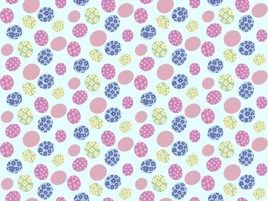 Easter Egg Decorative Pattern Digital Art by Snow Iris Studio