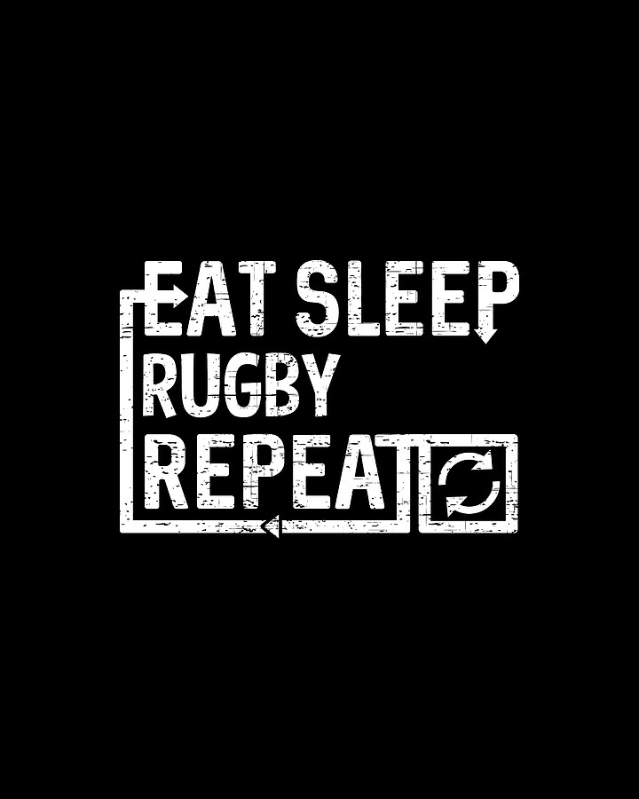 Eat Sleep Rugby Digital Art by Flippin Sweet Gear