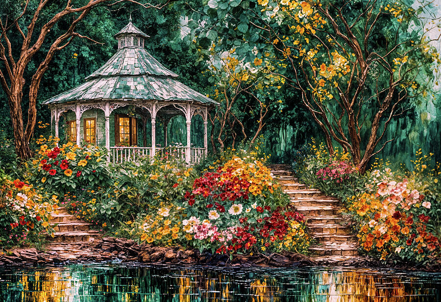Enchanted Gazebo Digital Art by Deb Beausoleil