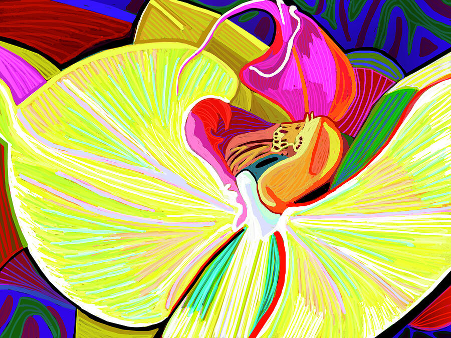 Enticing Orchid Painting by Rod Whyte