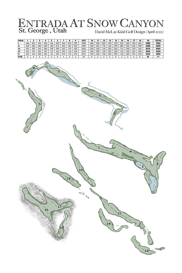 Entrada at Snow Canyon Digital Art by Flop Shot Studio