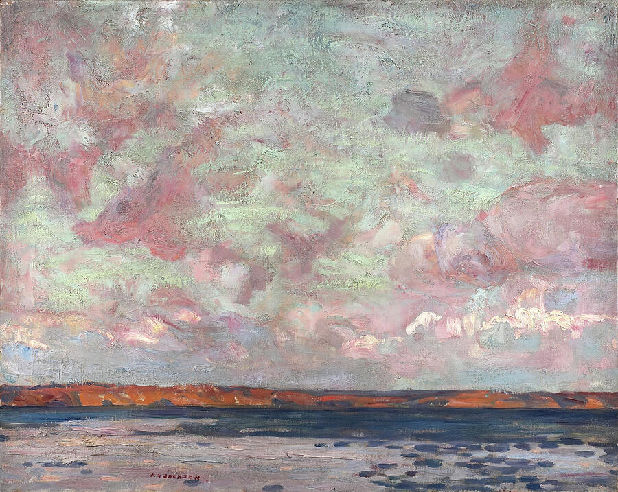 Evening, Georgian Bay, Lake Huron, Ontario by AY Jackson Painting by Alexander Young A Y Jackson