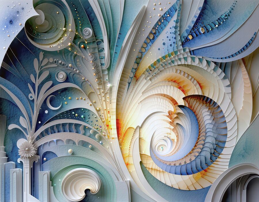 Evening Mood Abstract Digital Art by Eris And AI