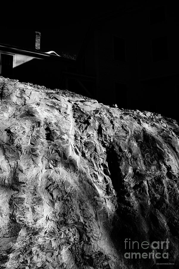 Excavated ledge at 1810 Vermont property Photograph by Eric Killorin