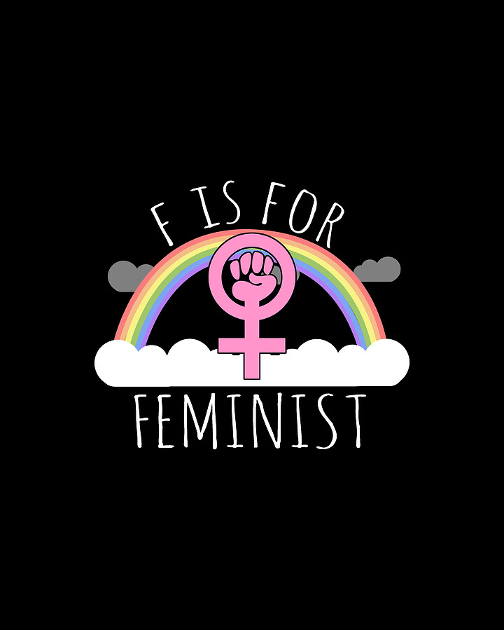 F Is For Feminist Digital Art by Flippin Sweet Gear