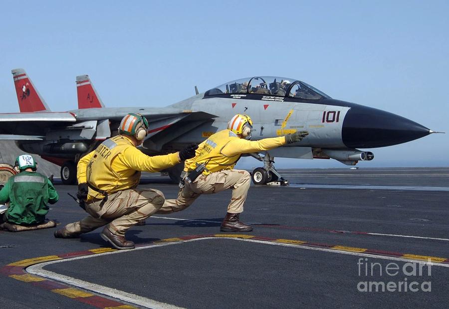 F14 Pushing Off Photograph by Antonios Valamontes