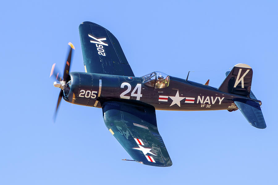 F4U Corsair for the Fighting Swordsmen Photograph by William D Briscoe