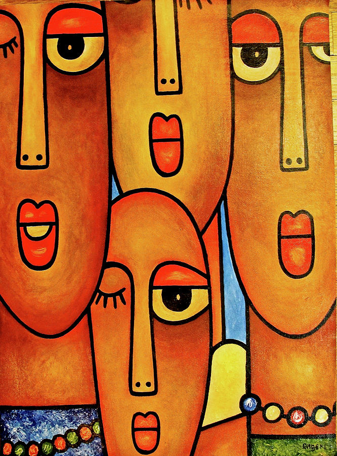 Faces Painting by Elisha Ongere