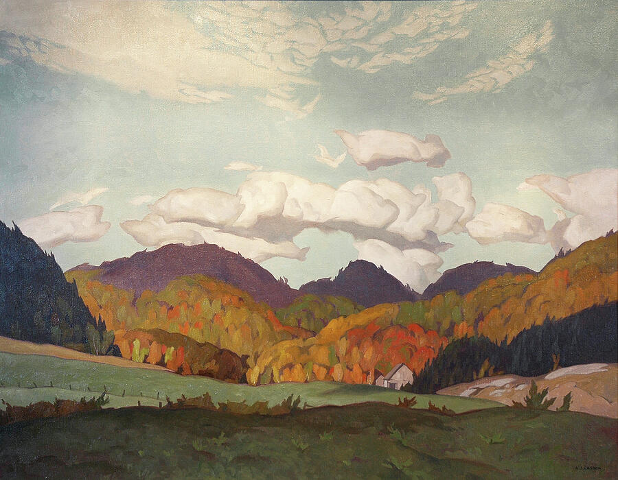 Farmland at Avoca, Quebec by A. J. Casson Painting by Alfred Joseph A J Casson