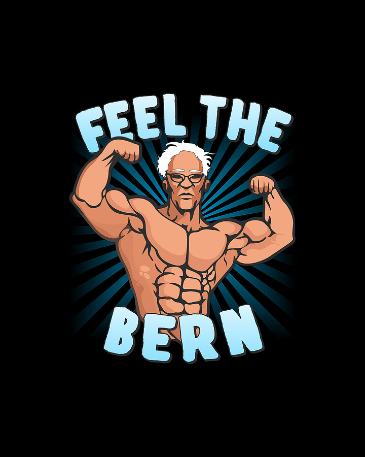 Feel the Bern Workout Bernie Sanders 2020 Digital Art by Flippin Sweet Gear